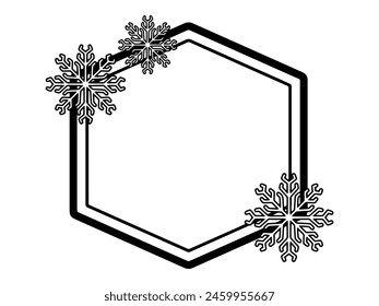 Christmas Snowflake Frame Background Illustration