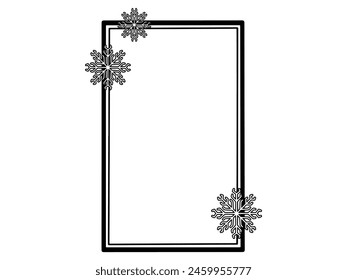 Christmas Snowflake Frame Background Illustration