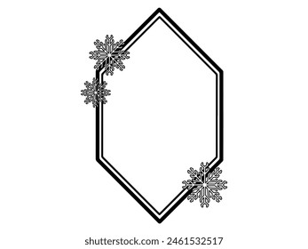 Christmas Snowflake Frame Background Illustration