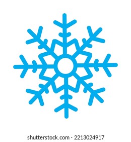 Christmas snowflake hand drawn doodle element vector illustration on white background.