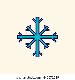 Christmas snowflake icon