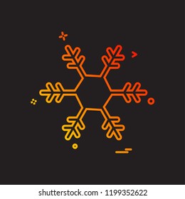 Christmas Snowflake icon design vector