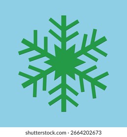 Navidades copo de nieve icono plano Vector de decoración de invierno