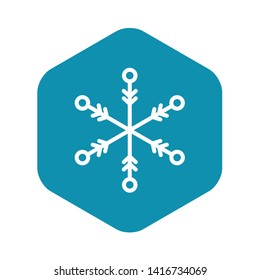 Christmas snowflake icon. Outline christmas snowflake vector icon for web design isolated on black background