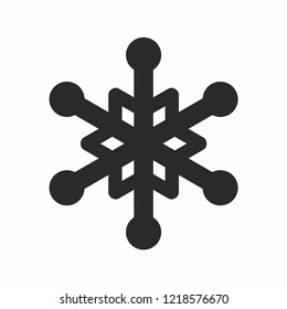 Christmas snowflake icon vector