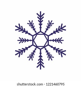 Christmas snowflake icon vector