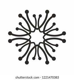 Christmas snowflake icon vector