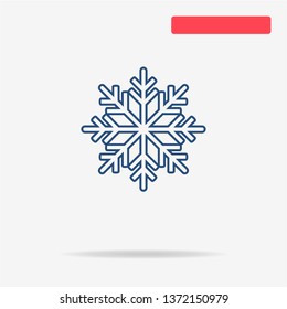 Christmas snowflake icon. Vector concept illustration for design.
