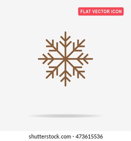 Christmas snowflake icon. Vector concept illustration for design.