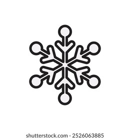 Christmas Snowflake Icon Vector Illustration