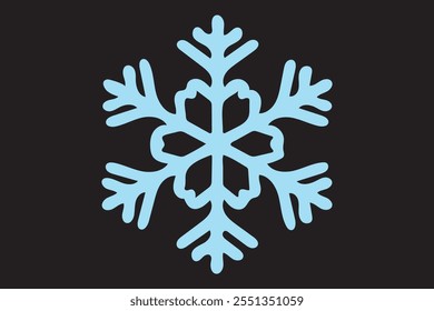 Icono del copo de nieve de las Navidades y diseño de la Ilustración vectorial