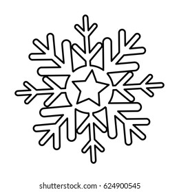 christmas snowflake isolated icon