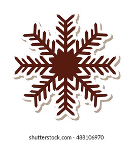 christmas snowflake isolated icon vector illustration design
