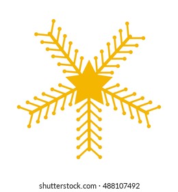 christmas snowflake isolated icon vector illustration design