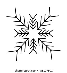 christmas snowflake isolated icon vector illustration design