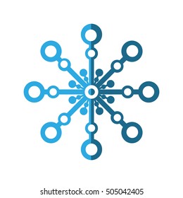 christmas snowflake isolated icon vector illustration design