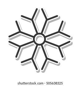 christmas snowflake isolated icon vector illustration design