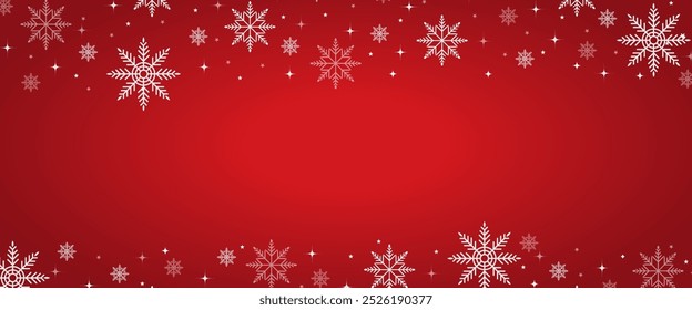 christmas snowflake with isolated red background. snowflake christmas seamless pattern design. snowflake cliparts vector design