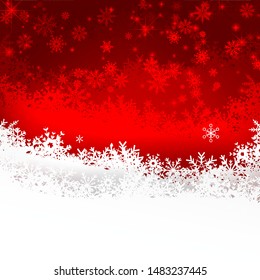 Christmas snowflake with night star light and snow fall abstract bakcground vector illustration eps10 002
