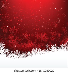 Christmas snowflake with night star light and snow fall abstract background vector illustration eps10 002