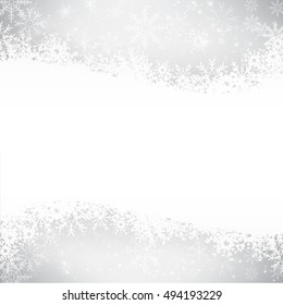 Christmas snowflake with night star light and snow fall abstract bakcground vector illustration eps10 