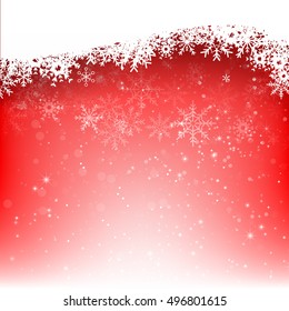 Christmas snowflake with night star light and snow fall abstract bakcground vector illustration eps10 002