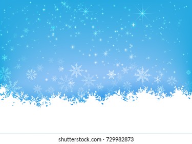 Christmas snowflake with night star light and snow fall abstract bakcground vector illustration eps10 002