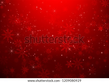 Christmas snowflake with night star light and snow fall abstract bakcground vector illustration eps10 002