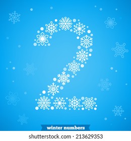 Christmas snowflake numbers. Number two