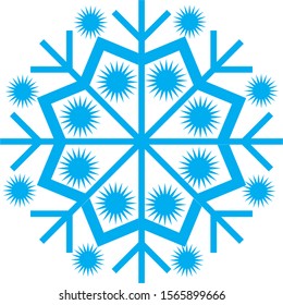 Christmas snowflake on transparent background.