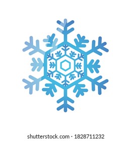 christmas snowflake on white background vector illustration design