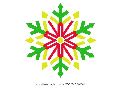 christmas snowflake and ornament  vector Color file