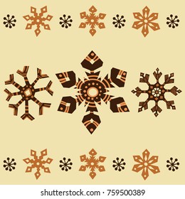 christmas snowflake ornamental background. vector illustration