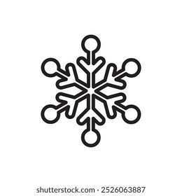 Navidades Snowflake Outline Icon Ilustración vectorial