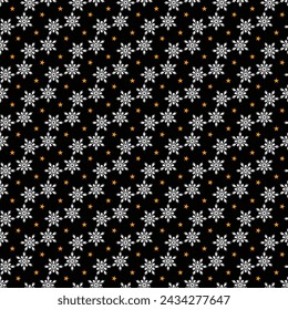 Christmas snowflake seamless pattern background
