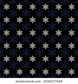 Christmas snowflake seamless pattern background
