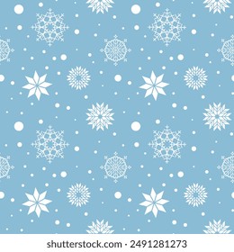 Christmas Snowflake Seamless Pattern. Snowflake Seamless Background. Perfect for wallpaper, gift paper, winter greeting cards. Christmas Pattern. Pixel Perfect. Premium Quality