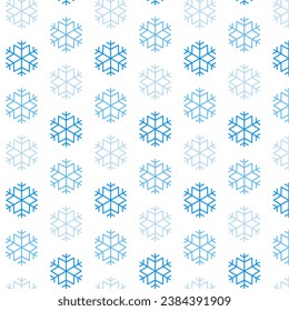 Christmas Snowflake Seamless Pattern. Geometric winter repeatable pattern for New Year or Merry Christmas gritting card design, holiday background, banner, wrapping paper decoration
