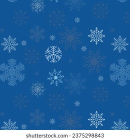 Vector de patrón sin foco de Snowflake de Navidad