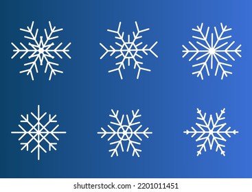 Patrón sin fisuras del copo de nieve de Navidad. Las navidades de invierno hacen que el elemento de cristal de hielo se incline por el diseño. icono del logotipo de Navidad. Xmas frost el símbolo de silueta plana aislado en el fondo. Ilustración vectorial.
