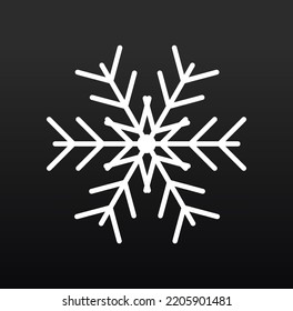 Christmas snowflake seamless pattern. Winter christmas snow flake ice crystal element for design. Christmas logo icon. Xmas frost flat silhouette symbol isolated on background. Vector illustration.