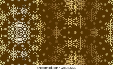 Patrón de copos de nieve sin fisuras de Navidad para el adorno de vacaciones de invierno
