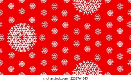 Christmas snowflake seamless pattern for winter holiday ornament