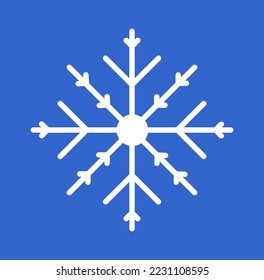Christmas snowflake seamless pattern. Xmas frost flat silhouette symbol isolated on background. Christmas logo icon. Winter christmas snow flake ice crystal element for design. Vector illustration.