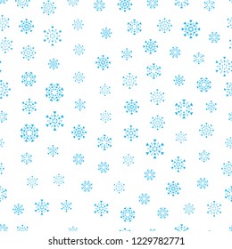christmas snowflake seamless vector background, winter wrapping paper seamless pattern