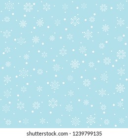 Fondo de Vector inconsútil del copo de nieve de la Navidad, patrón inconsútil del papel de embalaje del invierno
