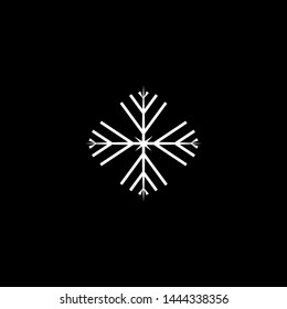 Christmas snowflake silhouette icon. Vector concept illustration for design.