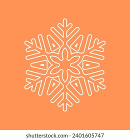 Christmas snowflake simple vector design. Simple and minimalistic snowflake illustration.