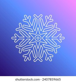 Christmas snowflake simple vector design. Simple and minimalistic snowflake illustration.