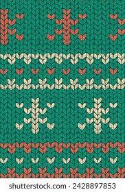 Christmas snowflake sweater seamless pattern